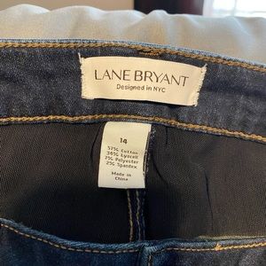 Lane Bryant Mid Rise Supper Stretch Skinny Blue Jeans. Size 14